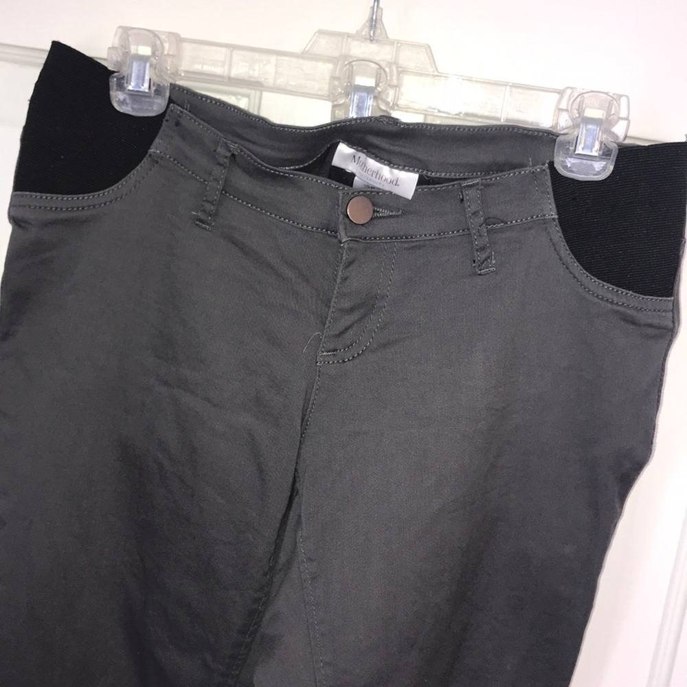 Gray motherhood maternity skinny dress pant